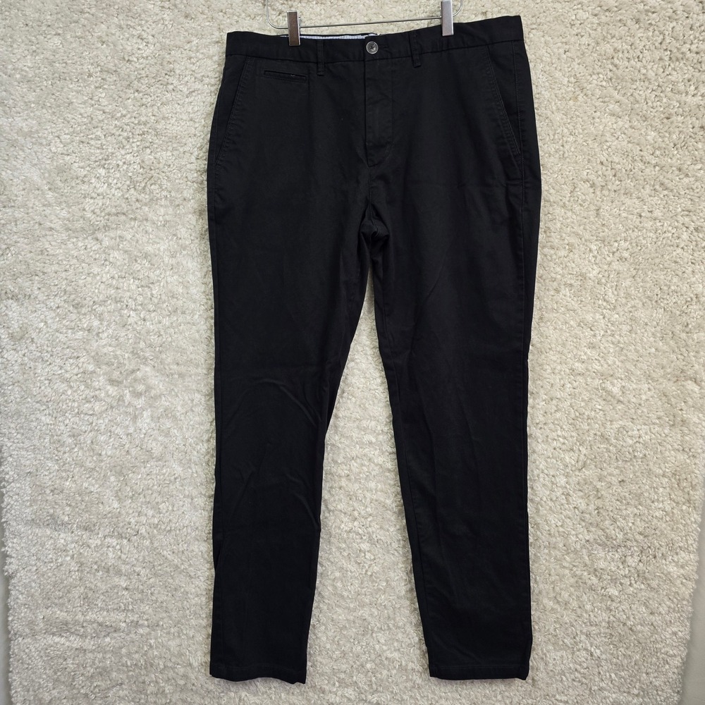 Perk‎ Feel Good Chinos Men's 36x32 Black Slim Fit Stretch Cotton Casual Pants